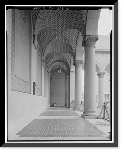 Historic Framed Print, Los Angeles City Hall, 200 North Spring Street, Los Angeles, Los Angeles County, CA - 20,  17-7/8" x 21-7/8"