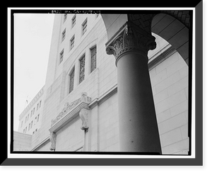 Historic Framed Print, Los Angeles City Hall, 200 North Spring Street, Los Angeles, Los Angeles County, CA - 23,  17-7/8" x 21-7/8"