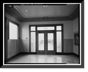 Historic Framed Print, Los Angeles City Hall, 200 North Spring Street, Los Angeles, Los Angeles County, CA - 65,  17-7/8" x 21-7/8"