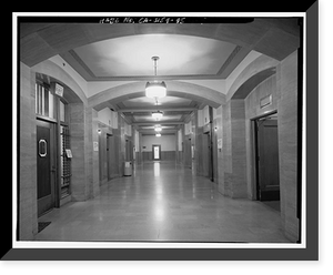Historic Framed Print, Los Angeles City Hall, 200 North Spring Street, Los Angeles, Los Angeles County, CA - 79,  17-7/8" x 21-7/8"