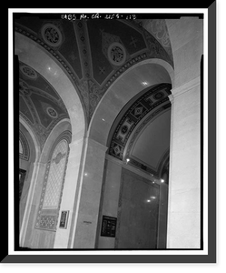Historic Framed Print, Los Angeles City Hall, 200 North Spring Street, Los Angeles, Los Angeles County, CA - 97,  17-7/8" x 21-7/8"