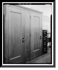 Historic Framed Print, Los Angeles City Hall, 200 North Spring Street, Los Angeles, Los Angeles County, CA - 202,  17-7/8" x 21-7/8"