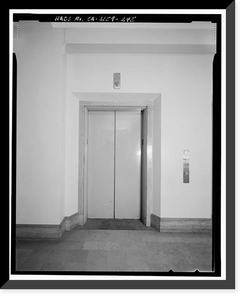 Historic Framed Print, Los Angeles City Hall, 200 North Spring Street, Los Angeles, Los Angeles County, CA - 229,  17-7/8" x 21-7/8"