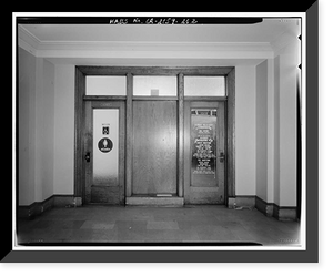 Historic Framed Print, Los Angeles City Hall, 200 North Spring Street, Los Angeles, Los Angeles County, CA - 246,  17-7/8" x 21-7/8"