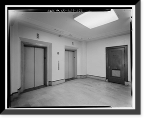 Historic Framed Print, Los Angeles City Hall, 200 North Spring Street, Los Angeles, Los Angeles County, CA - 257,  17-7/8" x 21-7/8"