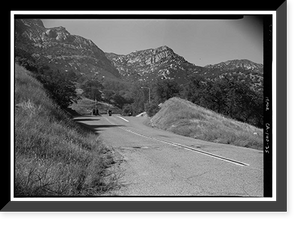 Historic Framed Print, Generals Highway, Three Rivers vicinity, Tulare County, CA - 32,  17-7/8" x 21-7/8"
