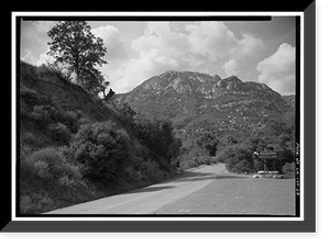 Historic Framed Print, Generals Highway, Three Rivers vicinity, Tulare County, CA - 35,  17-7/8" x 21-7/8"