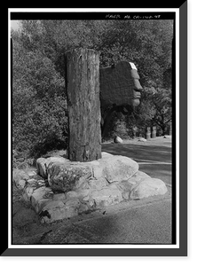 Historic Framed Print, Generals Highway, Three Rivers vicinity, Tulare County, CA - 40,  17-7/8" x 21-7/8"