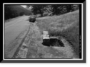 Historic Framed Print, Generals Highway, Three Rivers vicinity, Tulare County, CA - 49,  17-7/8" x 21-7/8"