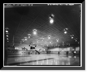 Historic Framed Print, March Air Force Base, March Field, Gymnasium, DeKay Avenue, Moreno Valley, Riverside County, CA - 8,  17-7/8" x 21-7/8"