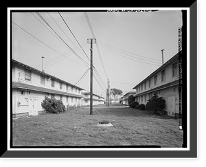 Historic Framed Print, Presidio of San Francisco, Enlisted Men's Barracks Type, West end of Crissy Field, between Pearce & Maudlin Streets, San Francisco, San Francisco County, CA - 5,  17-7/8" x 21-7/8"