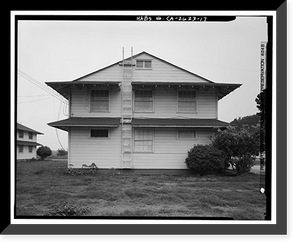 Historic Framed Print, Presidio of San Francisco, Enlisted Men's Barracks Type, West end of Crissy Field, between Pearce & Maudlin Streets, San Francisco, San Francisco County, CA - 16,  17-7/8" x 21-7/8"