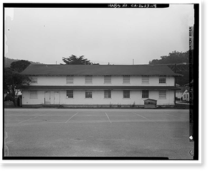 Historic Framed Print, Presidio of San Francisco, Enlisted Men's Barracks Type, West end of Crissy Field, between Pearce & Maudlin Streets, San Francisco, San Francisco County, CA - 17,  17-7/8" x 21-7/8"