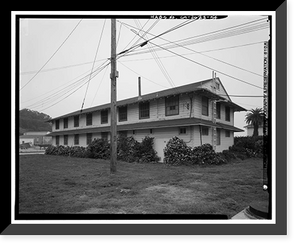 Historic Framed Print, Presidio of San Francisco, Enlisted Men's Barracks Type, West end of Crissy Field, between Pearce & Maudlin Streets, San Francisco, San Francisco County, CA - 52,  17-7/8" x 21-7/8"