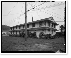 Historic Framed Print, Presidio of San Francisco, Enlisted Men's Barracks Type, West end of Crissy Field, between Pearce & Maudlin Streets, San Francisco, San Francisco County, CA - 52,  17-7/8" x 21-7/8"