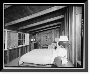 Historic Framed Print, Deetjen's Big Sur Inn, Antique Building, East Side of State Highway 1, Big Sur, Monterey County, CA - 13,  17-7/8" x 21-7/8"