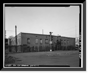 Historic Framed Print, Schwartz Bath House, 2201-2207 East First Street, Los Angeles, Los Angeles County, CA,  17-7/8" x 21-7/8"