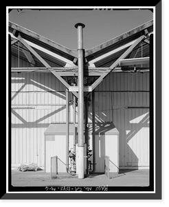Historic Framed Print, Mare Island Naval Shipyard, Coal Sheds, Waterfront Avenue, northwest corner of Waterfront Avenue & Fourth Street, Vallejo, Solano County, CA - 6,  17-7/8" x 21-7/8"