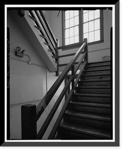 Historic Framed Print, Mare Island Naval Shipyard, Administrative Offices & Cafeteria, Twelfth Street, north side between Railroad Avenue & Cedar Aveneu, Vallejo, Solano County, CA - 15,  17-7/8" x 21-7/8"