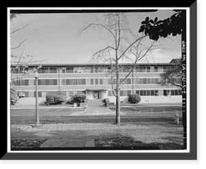 Historic Framed Print, Mare Island Naval Shipyard, Administrative Offices, Walnut Avenue, east side between Seventh & Eighth Streets, Vallejo, Solano County, CA - 4,  17-7/8" x 21-7/8"