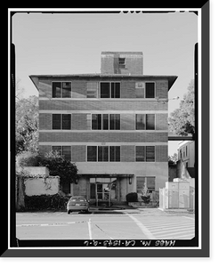 Historic Framed Print, Mare Island Naval Shipyard, Administrative Offices, Walnut Avenue, east side between Seventh & Eighth Streets, Vallejo, Solano County, CA - 6,  17-7/8" x 21-7/8"