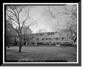 Historic Framed Print, Mare Island Naval Shipyard, Administrative Offices, Walnut Avenue, east side between Seventh & Eighth Streets, Vallejo, Solano County, CA - 10,  17-7/8" x 21-7/8"
