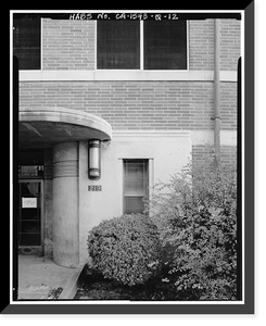 Historic Framed Print, Mare Island Naval Shipyard, Administrative Offices, Walnut Avenue, east side between Seventh & Eighth Streets, Vallejo, Solano County, CA - 12,  17-7/8" x 21-7/8"