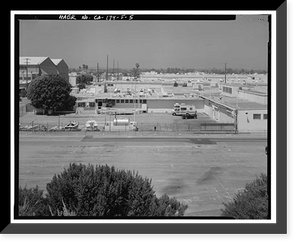 Historic Framed Print, Hughes Aircraft Company, Cafeteria Building, 6775 Centinela Avenue, Los Angeles, Los Angeles County, CA - 5,  17-7/8" x 21-7/8"