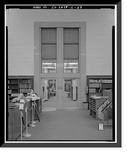 Historic Framed Print, Sacramento Junior College, Library, 3835 Freeport Boulevard, Sacramento, Sacramento County, CA - 27,  17-7/8" x 21-7/8"