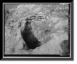 Historic Framed Print, Sainsevain Property, Lime Kilns, 14804 Summit Avenue, Fontana, San Bernardino County, CA - 3,  17-7/8" x 21-7/8"