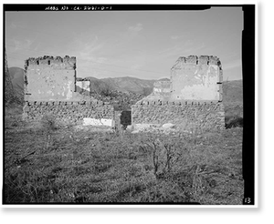 Historic Framed Print, Sainsevain Property, Sansevain House, 14804 Summit Avenue, Fontana, San Bernardino County, CA,  17-7/8" x 21-7/8"