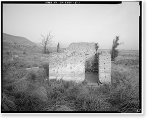 Historic Framed Print, Sainsevain Property, Smokehouse, 14804 Summit Avenue, Fontana, San Bernardino County, CA,  17-7/8" x 21-7/8"