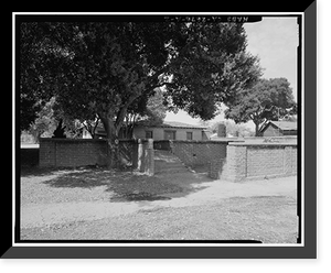Historic Framed Print, Burton Park, Club House & Amphitheater, Adjacent ot south end of Chestnut Avenue, San Carlos, San Mateo County, CA - 2,  17-7/8" x 21-7/8"