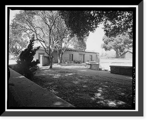 Historic Framed Print, Burton Park, Club House & Amphitheater, Adjacent ot south end of Chestnut Avenue, San Carlos, San Mateo County, CA - 4,  17-7/8" x 21-7/8"