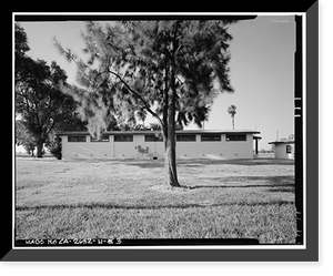 Historic Framed Print, Naval Supply Annex Stockton, Dispensary, Northeast corner of Fyffe Avenue & Boone Drive, Stockton, San Joaquin County, CA - 3,  17-7/8" x 21-7/8"