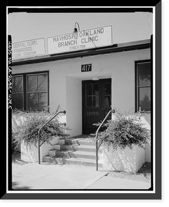 Historic Framed Print, Naval Supply Annex Stockton, Dispensary, Northeast corner of Fyffe Avenue & Boone Drive, Stockton, San Joaquin County, CA - 5,  17-7/8" x 21-7/8"