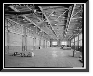 Historic Framed Print, Naval Supply Annex Stockton, Automotive Repair Shop, Northwest corner of McCloy Avenue & Ellsberg Drive, Stockton, San Joaquin County, CA - 3,  17-7/8" x 21-7/8"