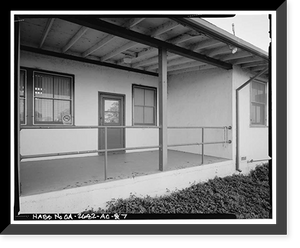 Historic Framed Print, Naval Supply Annex Stockton, Office Building, West of intersection of Humphreys Drive & Embarcadero, Stockton, San Joaquin County, CA - 7,  17-7/8" x 21-7/8"
