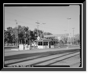 Historic Framed Print, Naval Supply Annex Stockton, Entry Gate, East of Fyffe Avenue at San Joaquin River, Stockton, San Joaquin County, CA - 2,  17-7/8" x 21-7/8"
