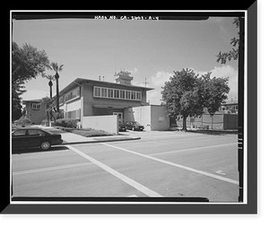 Historic Framed Print, Roosevelt Base, Administration & Brig Building, Bounded by Nevada & Colorado Streets, Reeves & Ric, Long Beach, Los Angeles County, CA - 4,  17-7/8" x 21-7/8"