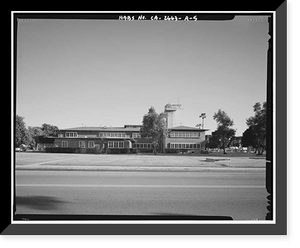 Historic Framed Print, Roosevelt Base, Administration & Brig Building, Bounded by Nevada & Colorado Streets, Reeves & Ric, Long Beach, Los Angeles County, CA - 5,  17-7/8" x 21-7/8"