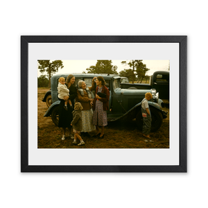 Historic Framed Print Friends meeting at the Pie Town, New Mexico Fair, 17-7/8" x 21-7/8"