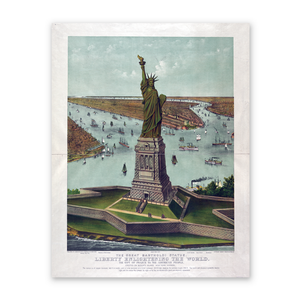 Historic Framed Print Vintage Statue of Liberty Print - 2, 17-7/8" x 21-7/8"