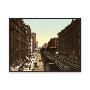 Historic Framed Print Wabash ave, 17-7/8" x 21-7/8"