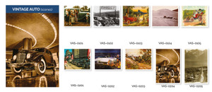 Vintage Auto Scenes - Set of 10 Cards