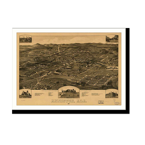 Panoramic Map - Anniston, Alabama, 1887 - Bird's Eye View Print