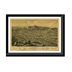 Panoramic Map - Anniston, Alabama, 1888 - Bird's Eye View Print