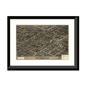 Panoramic Map - Birmingham, Alabama, 1904 - Bird's Eye View Print