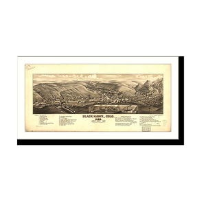 Panoramic Map - Black Hawk, Colorado, 1882 - Bird's Eye View Print