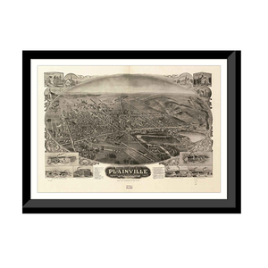 Panoramic Map - Plainville, Connecticut, 1907 - Bird's Eye View Print